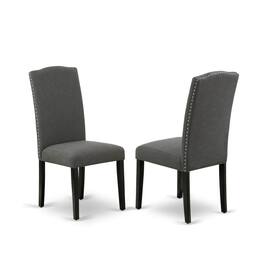 East West Furniture - V696EN120-7 7-Pc Dining Room Set - 6 Dining Room Chairs and 1 Modern Rectangular Cement Dining Room - Multi-Color
