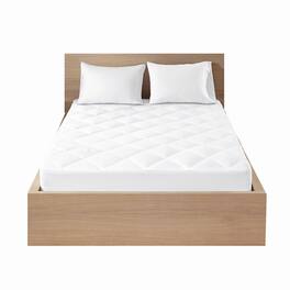 Gracie Mills - Ernst 300 Thread Count Diamond Quilted Waterproof Mattress Pad - White