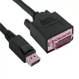 Sanoxy - 10ft Gold Plated DisplayPort to DVI Male to Male Cable 28AWG - Black