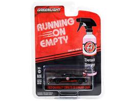 Greenlight - 2022 Chevrolet Corvette C8 Stingray Coupe Stripes "Adam's Polishes" "Running on Empty" Series 15 1/64 - Black With Red