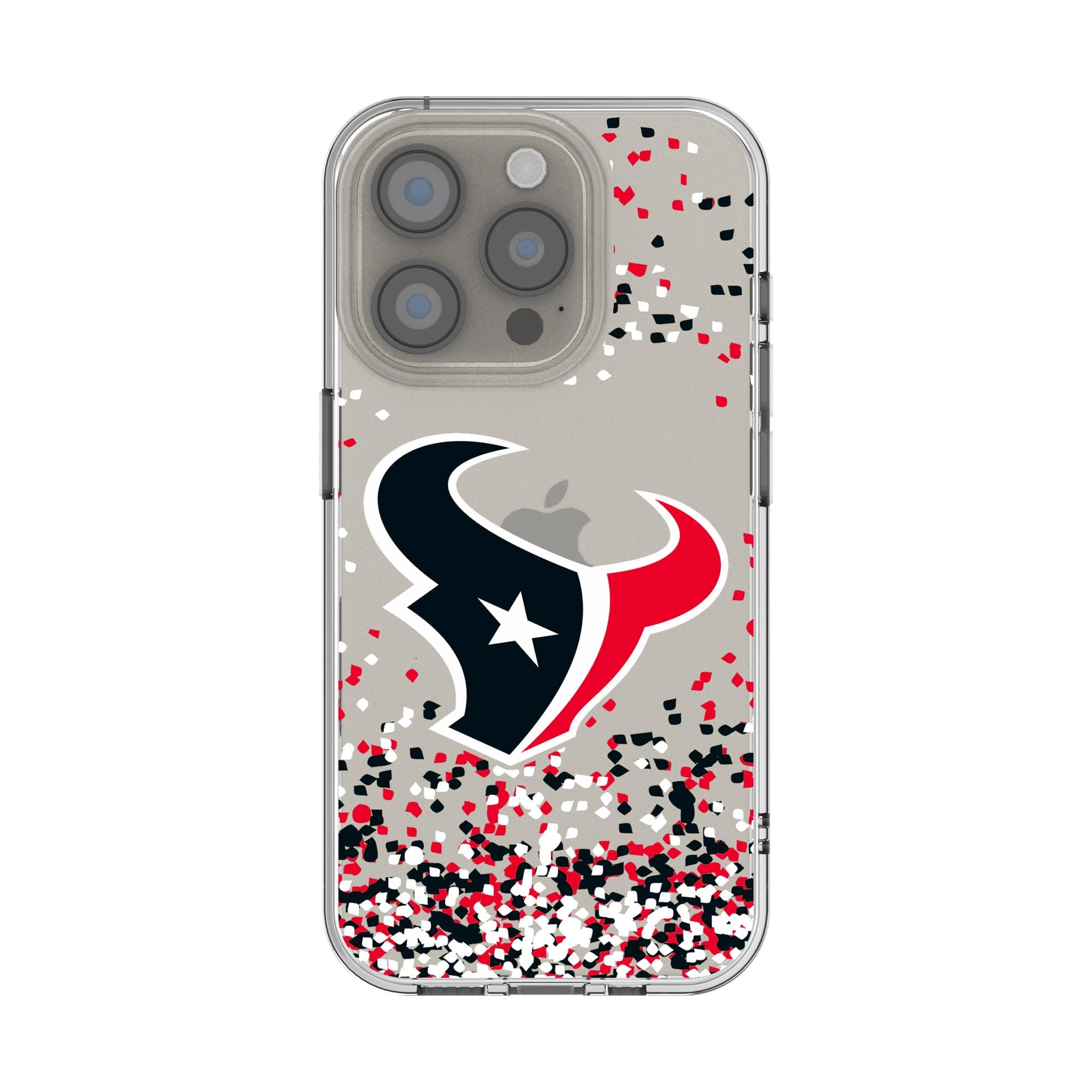 Photos - Case NFL Keyscaper -  - Houston Texans - iPhone Clear  with Confetti Design - 14 Pro Max - Multicolor 3490494 