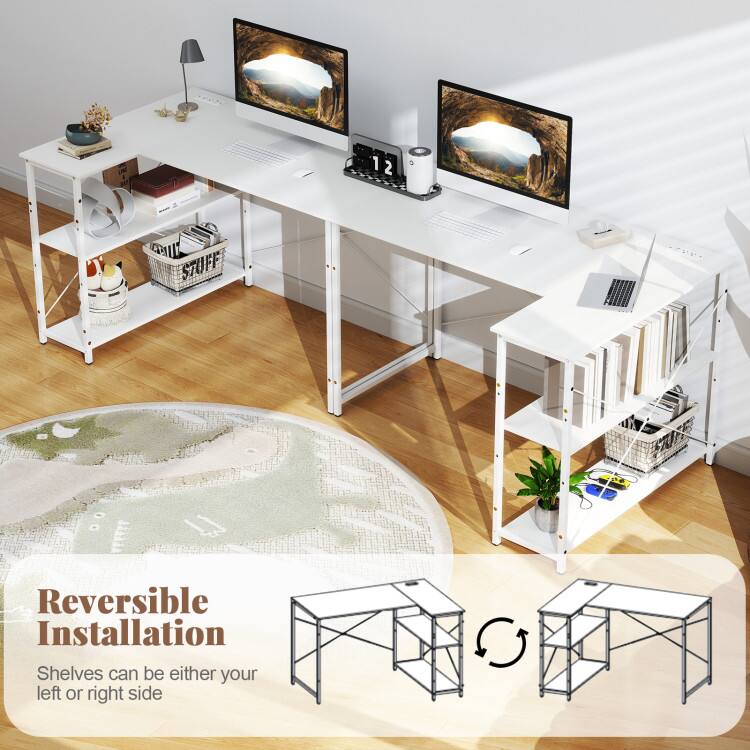 Reversible Installation  
Shelves can be either your left or right side