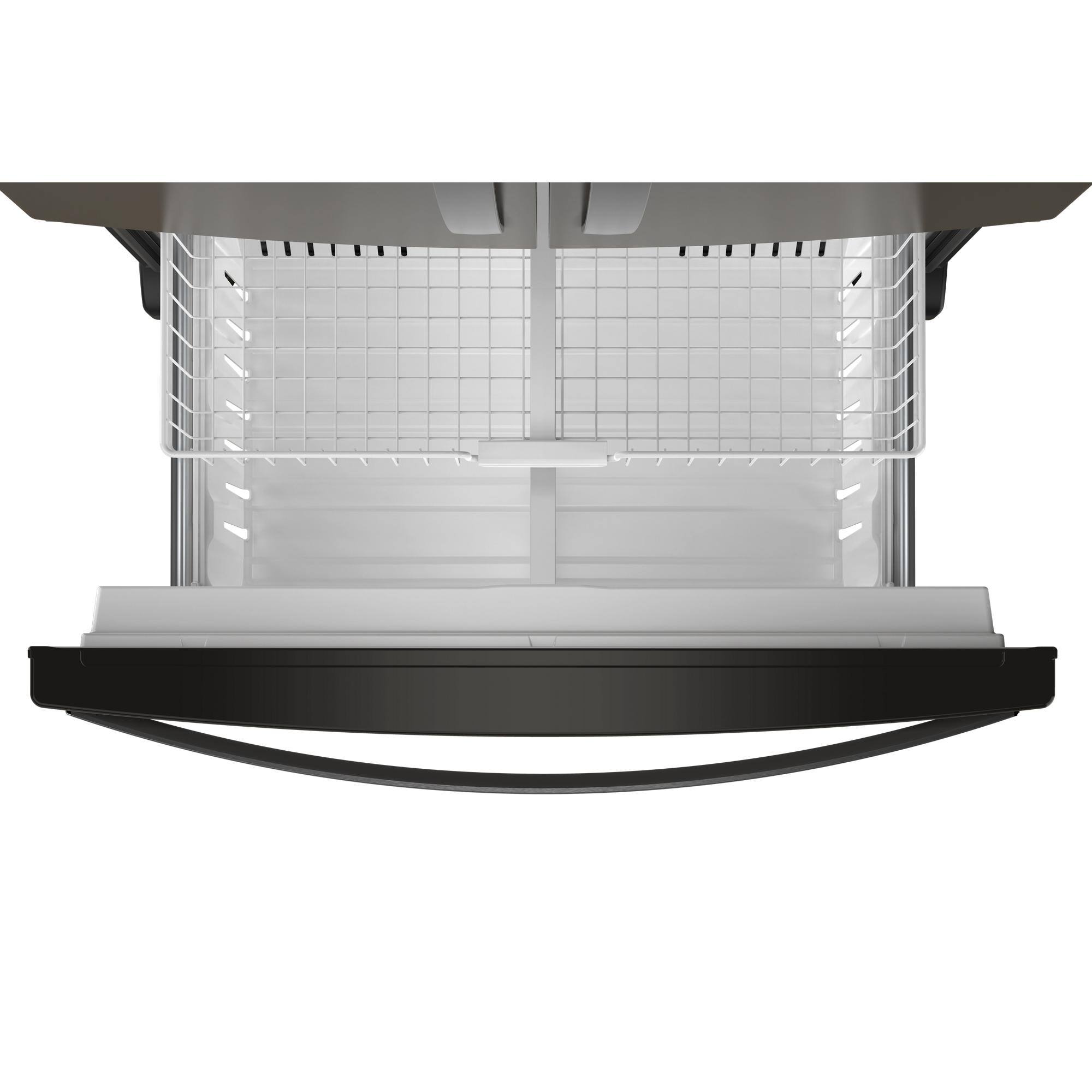 Alt View 1. Whirlpool - 24.7 Cu. Ft. French Door Refrigerator with Elevated Deli Drawer - Fingerprint Resistant Black Stainless.