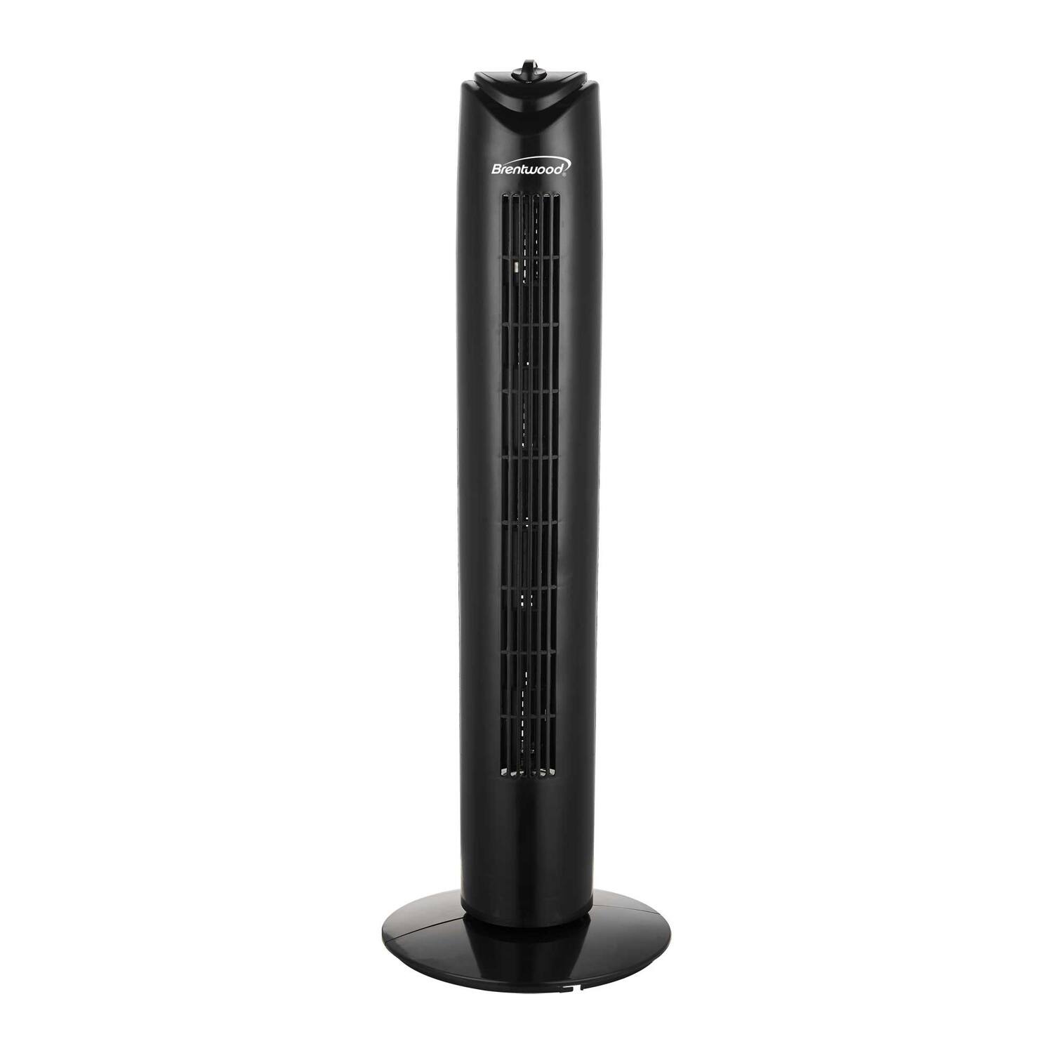 Front. Brentwood - Brentwood F-32tbk 32-in. 3-speed Portable Oscillating Tower Fan With Timer, F-32t (black) - black.