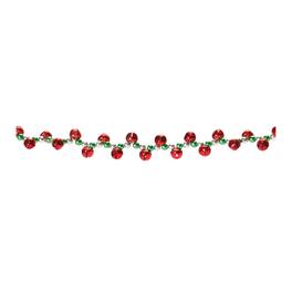 BreeBe - Sleigh Bell String Garland (Set of 2) - Red, Green