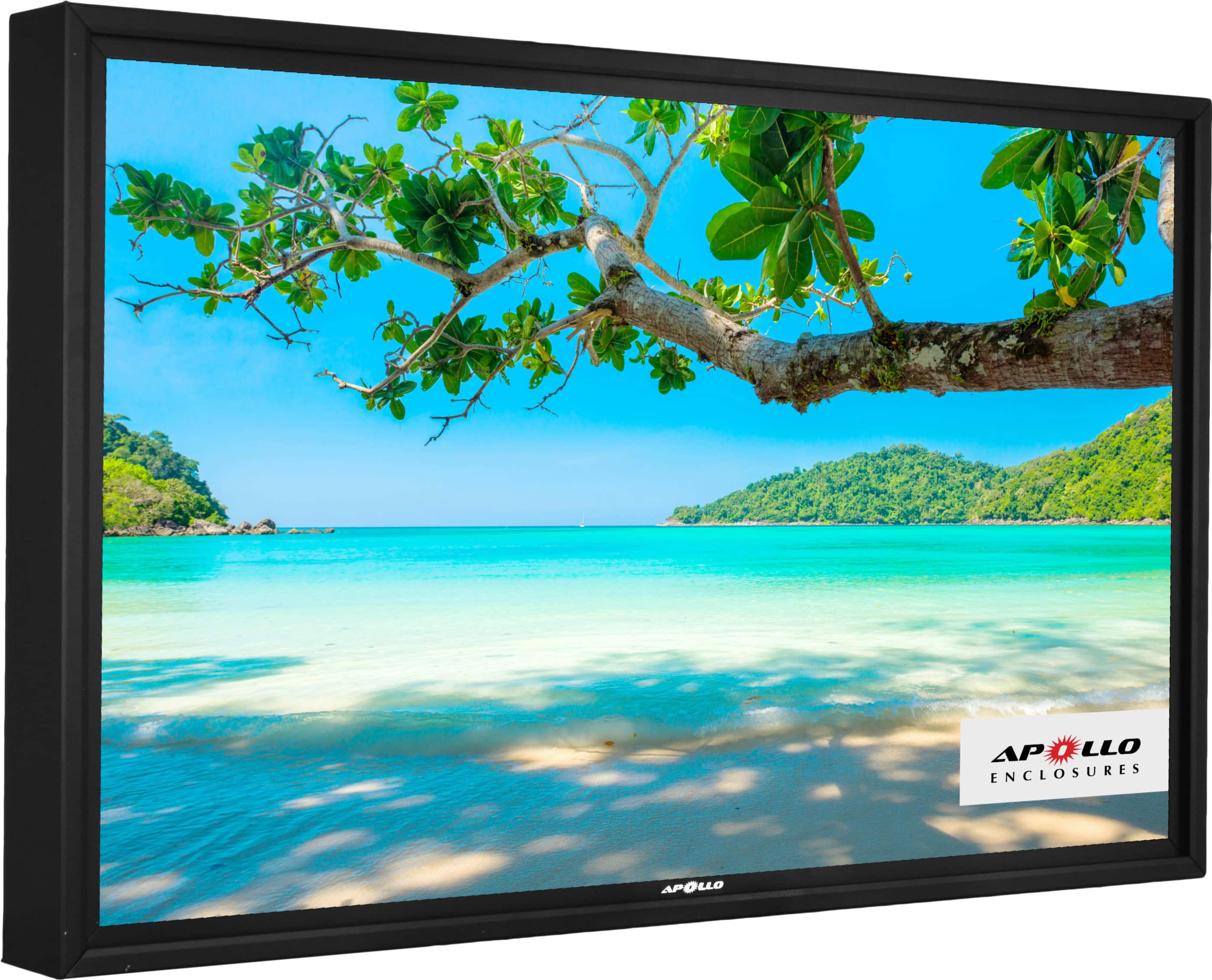 Apollo Enclosures - Apollo 43" Deluxe Outdoor TV Enclosure for 39" to 43" TVs, Quality Aluminum Construction, UL/CSA certified for safety - Black - Front_Zoom