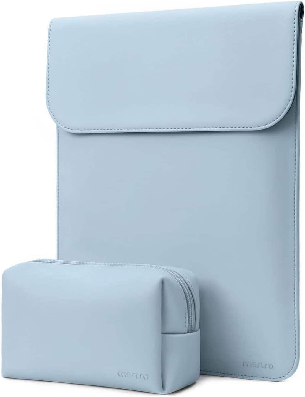 mosiso - Faux Suede Leather Laptop Sleeve Case 13.3 Inch with Accessory Pouch for MacBook Neo 13 / Air Pro 13 14 M5 M4 M3 M2 M1 - Baby Blue price history on PriceWatchPro