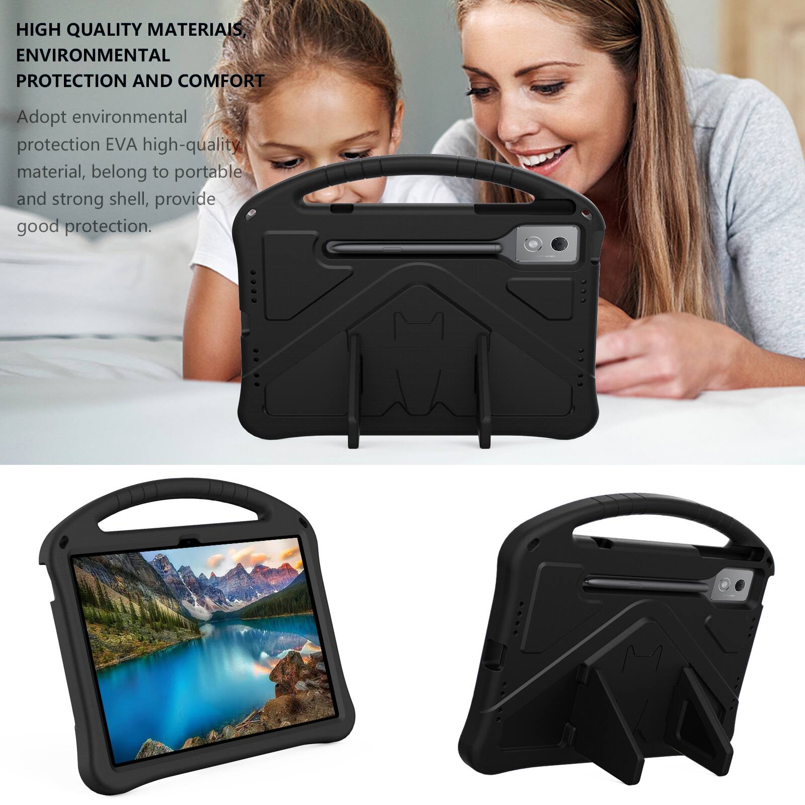 HIGH QUALITY MATERIALS, ENVIRONMENTAL PROTECTION AND COMFORT

Adopt environmental protection EVA high-quality material, belong to portable and strong shell, provide good protection.