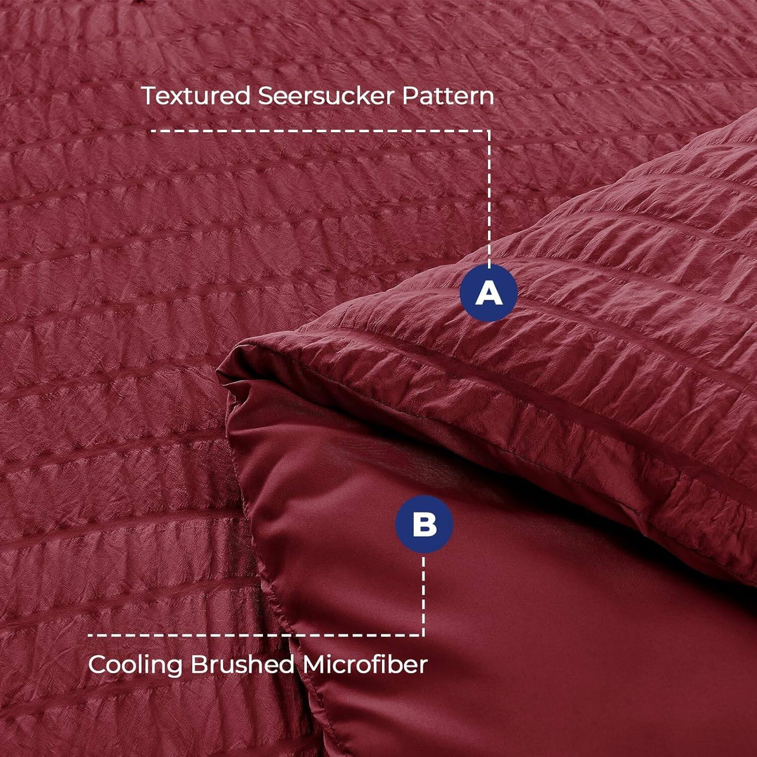 Textured Seersucker Pattern  
A  
Cooling Brushed Microfiber  
B