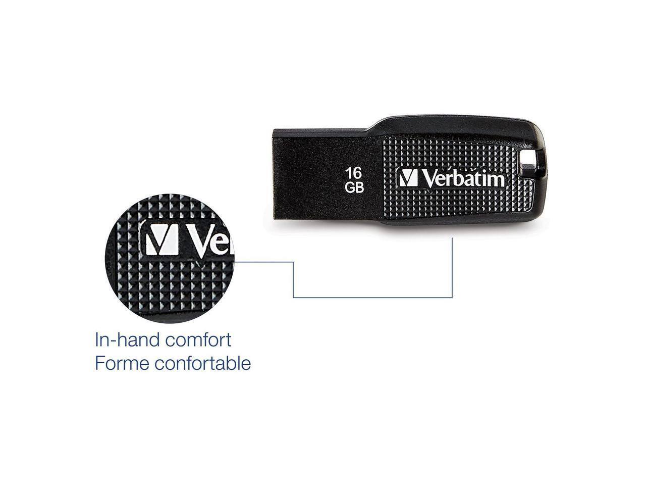 16 GB Verbatim V

In-hand comfort  
Forme confortable