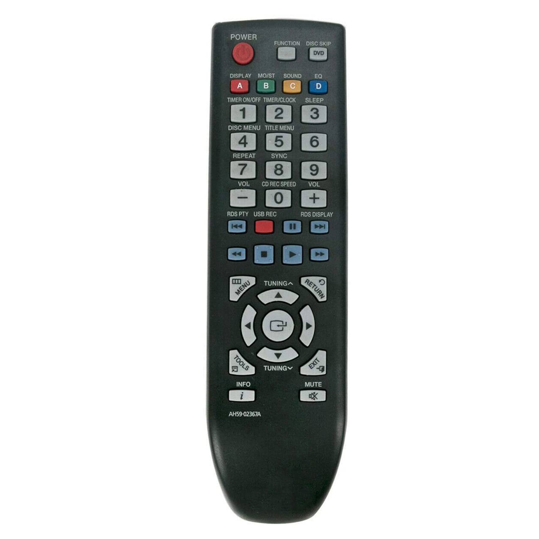 ALLIMITY - AH59-02367A Replaced Remote fit for Samsung DVD Micro Component System Player MM-D330D MM-D470D MM-D470D MMD330D - Black