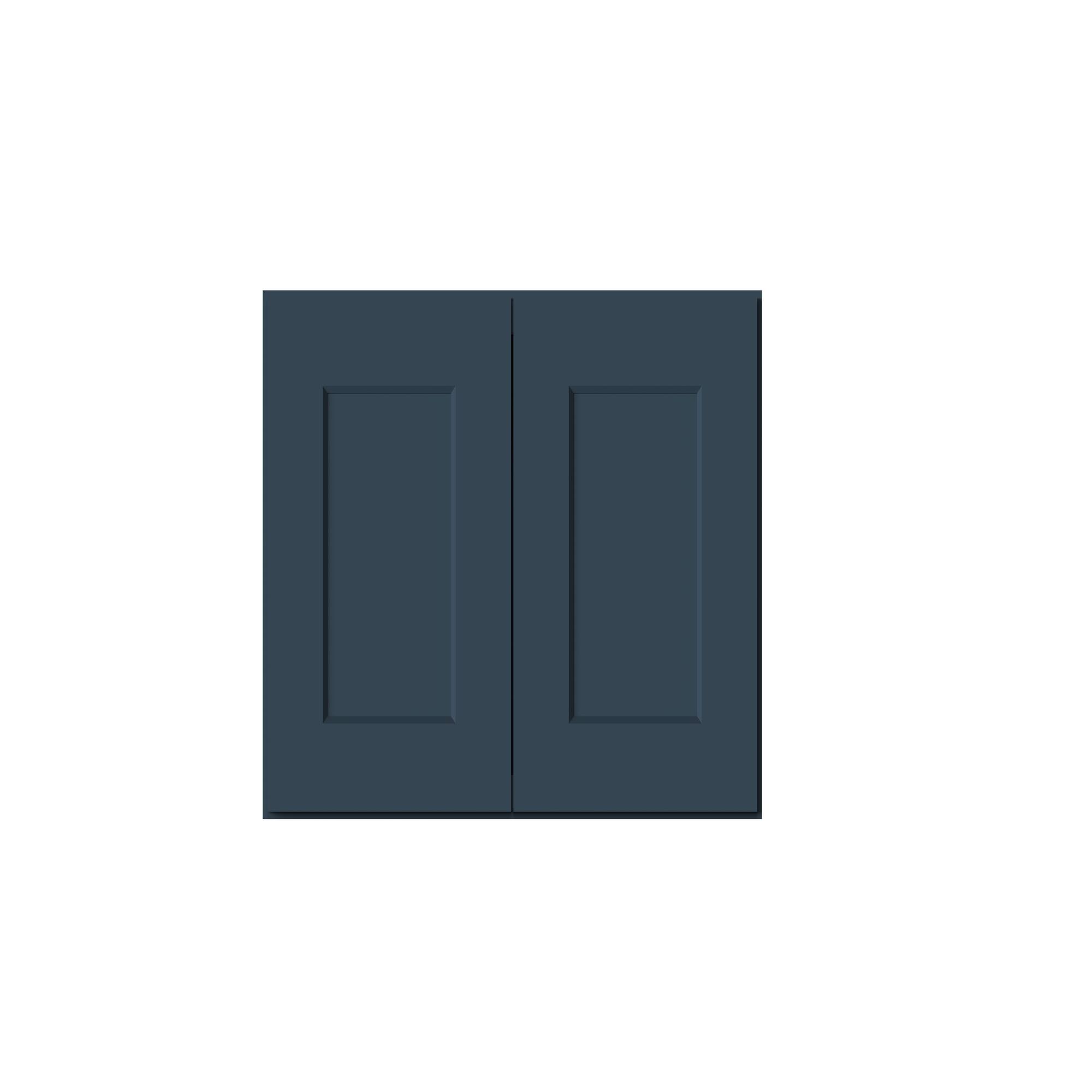 Alt View 1. Boyel Living - 27-in W x 18-in H x 12-in D Shaker RTA Kitchen Wall Cabinet with Soft-Close - Charcoal Blue.