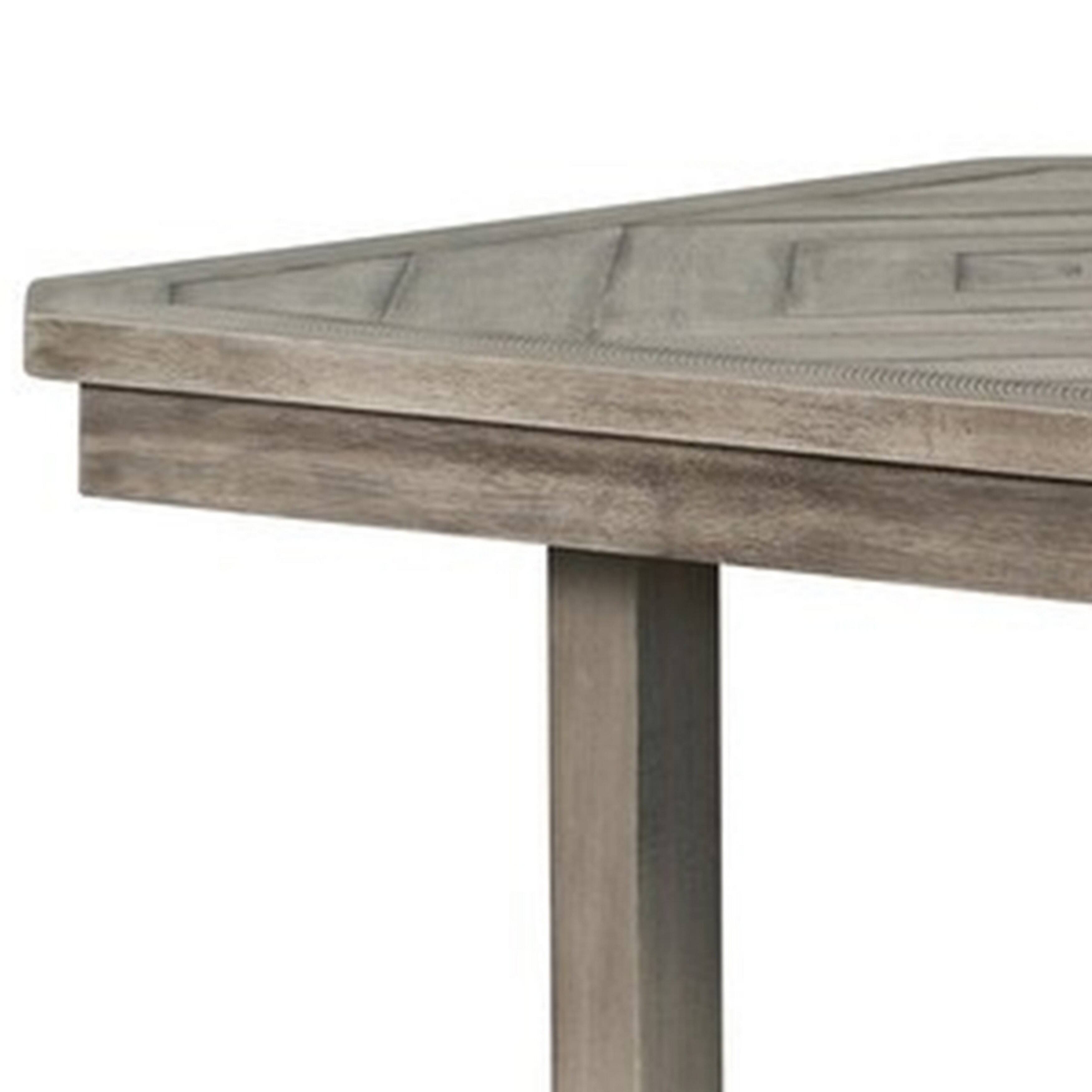Alt View 1. Manhattan Lane - Lais 60 Inch Dining Table, Rectangular, Diamond Wood Grain Pattern, Gray - Gray.