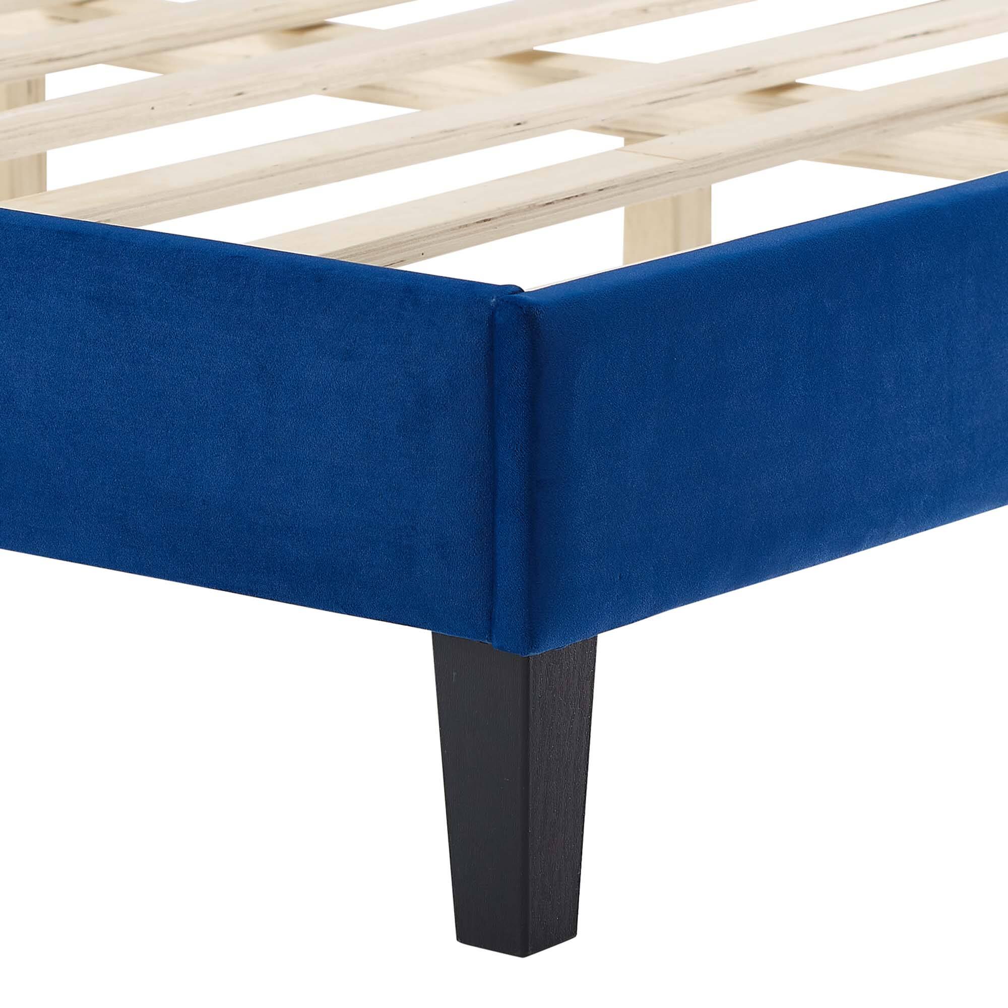 Alt View 7. Modway - Aviana Performance Velvet King Bed - Blue.