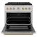 Angle. ZLINE - 36 in. Wide 6 Burner Autograph 5.2 cu. ft. Freestanding Paramount DuoPro Dual Fuel Range with Bronze Helix Handle - Stainless Steel.