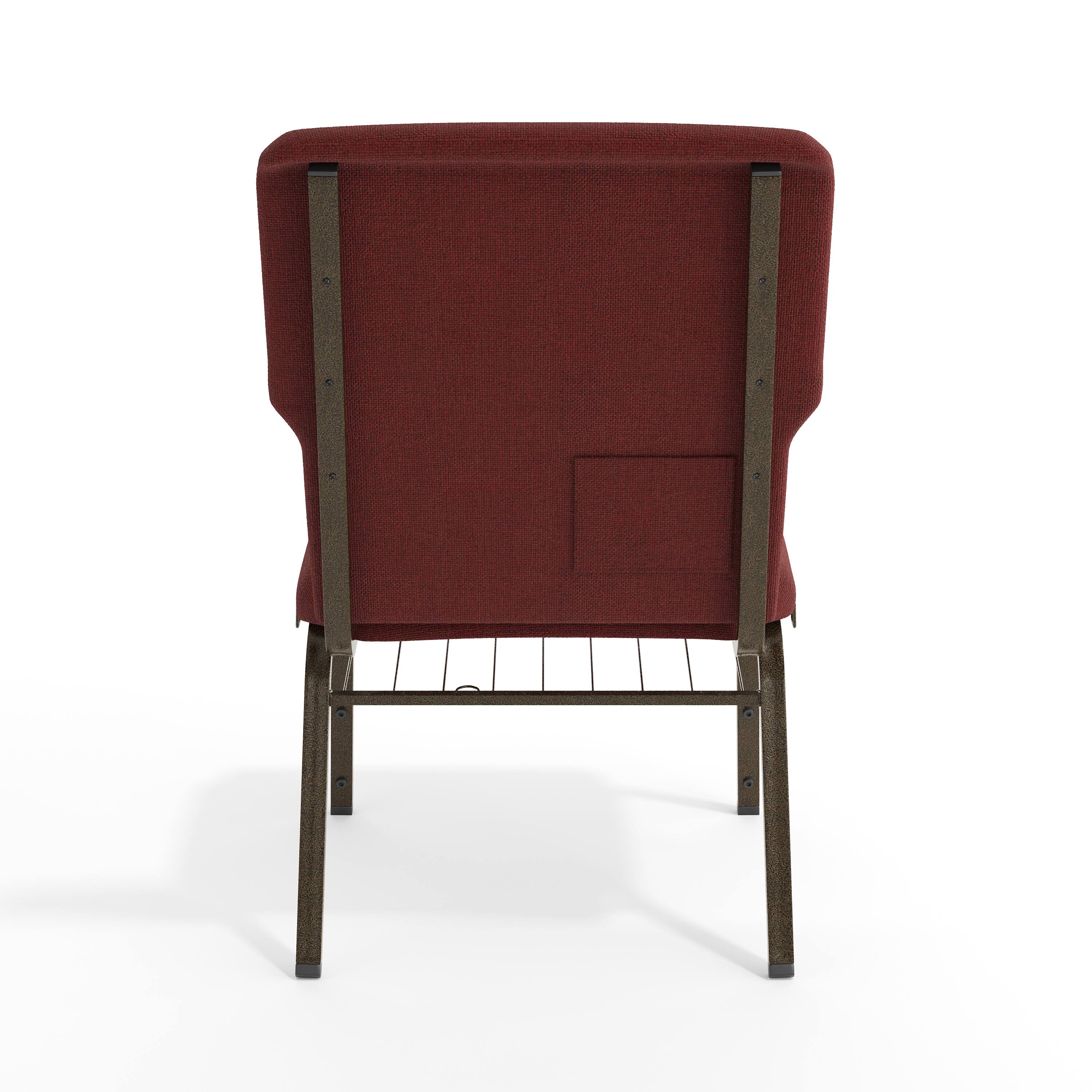 Alt View 7. Emma + Oliver - Discount Church Chair - 21 in. Wide - Maroon Fabric/Gold Vein Frame.