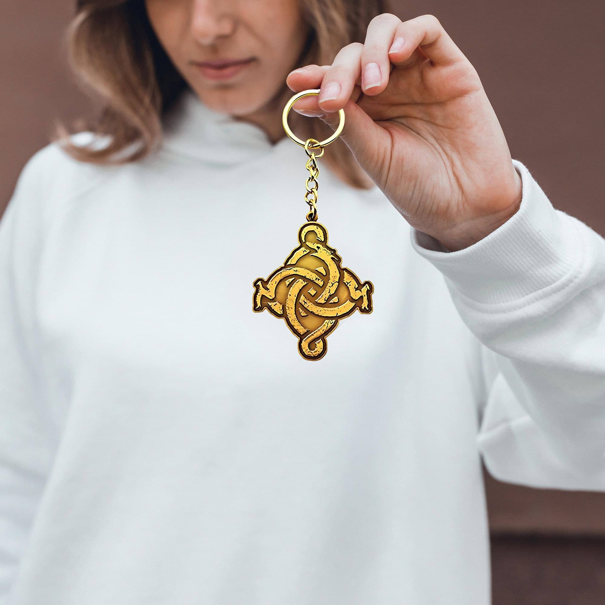 Alt View 10. Gaya Entertainment - The Order 1886 Logo Metal Keychain - Gold.