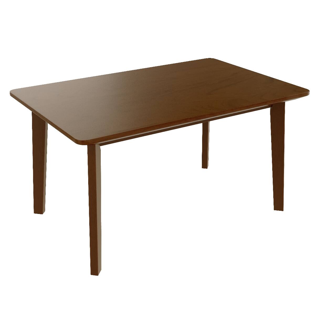 Alt View 2. Loheer - Loheer Walnut Farmhouse Dining Table, 47 Inch Rectangular Table for Four - Walnut.