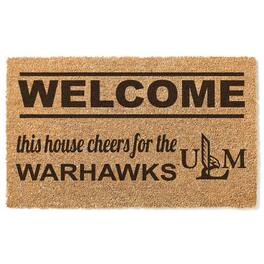 Jardine - ULM Warhawks 18" x 30" Welcome Doormat - Brown