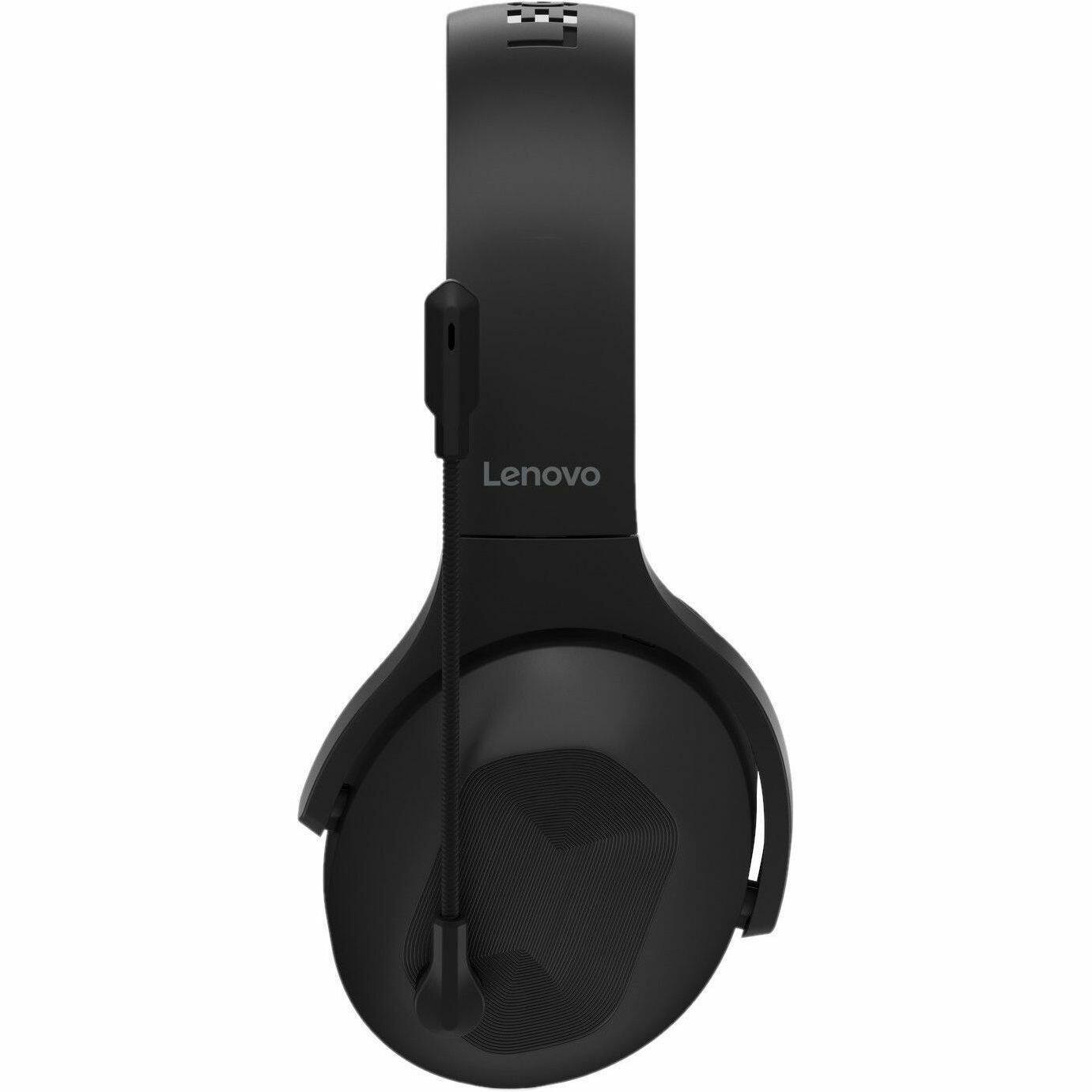 Alt View 8. Lenovo - Lenovo Legion H410 Wireless Gaming Headset - Stereo - Wireless - Bluetooth/RF - 39.4 ft - 32 Ohm - 20 Hz to 20 kHz - Black.