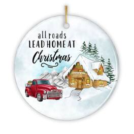 OrnamentallyYou - All Roads Lead Home at Christmas Ornament - Multi-colored