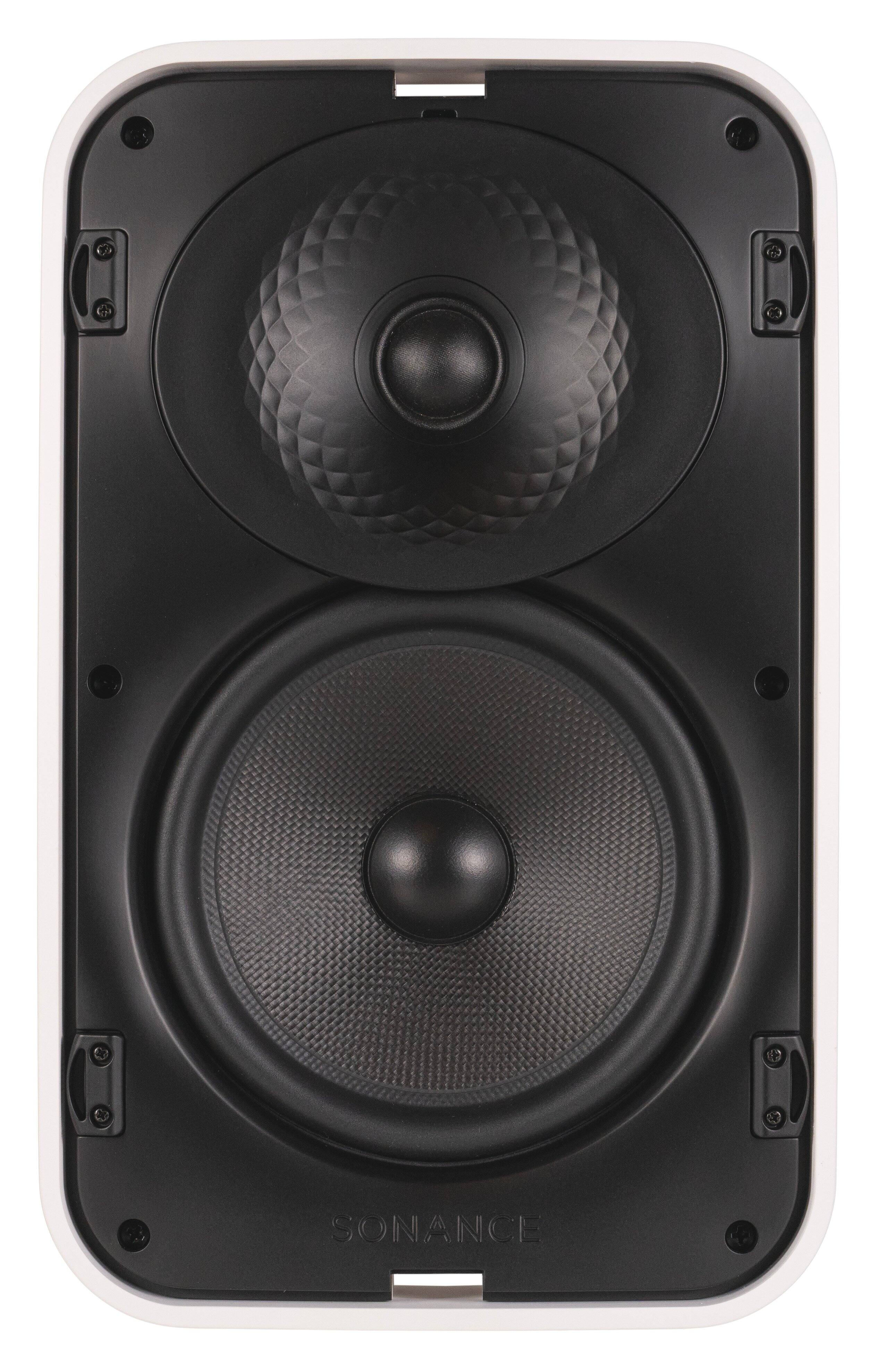 Left. Sonance - MX62 - Mariner MX Series 6-1/2" 2-Way Outdoor Surface Mount Speakers (Pair) - Paintable White.