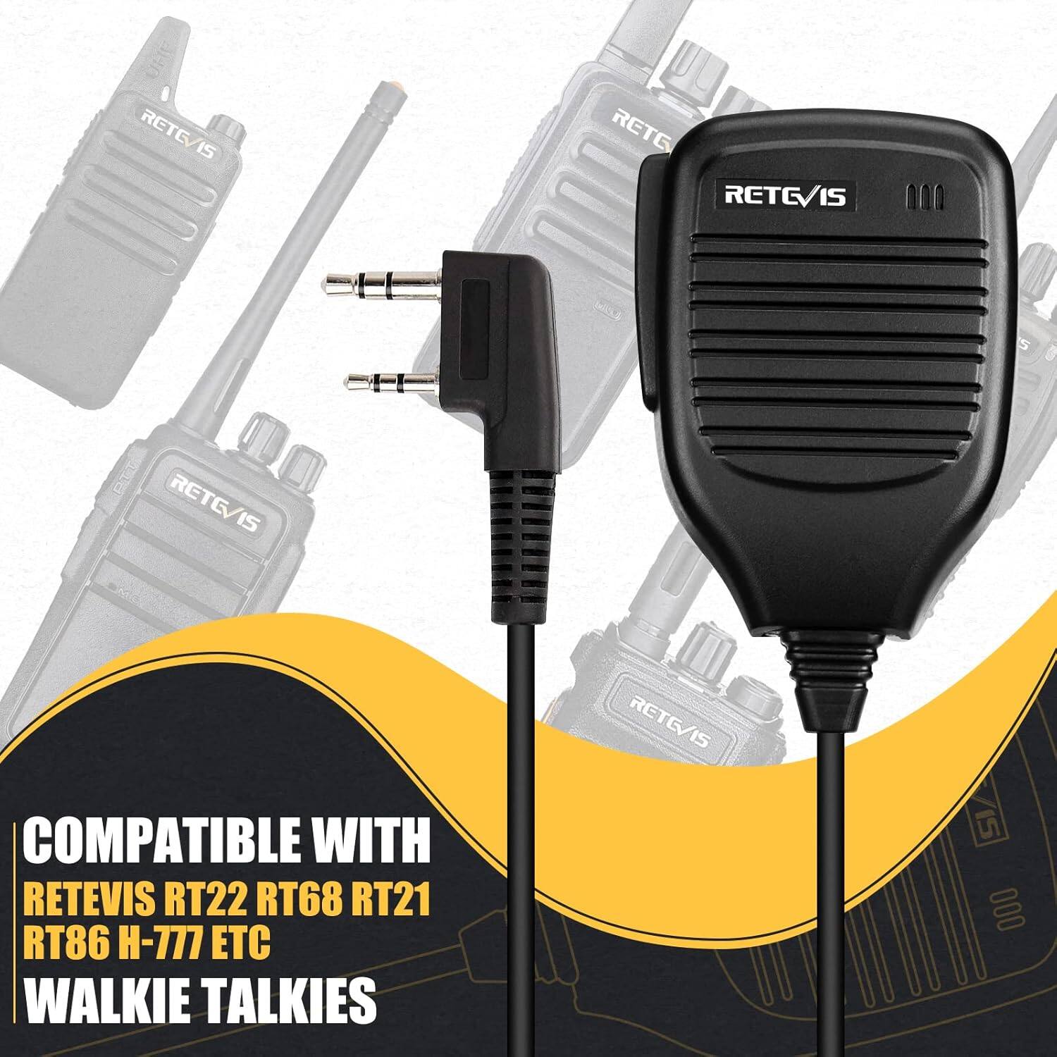 RETG IS RETG  
RETGVIS IS n00  
RE RETEVIS IS RETGVIS  
COMPATIBLE WITH RETEVIS RT22 RT21 RT86 H-777 ETC WALKIE TALKIES IS 000