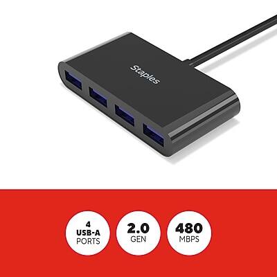 Staples  
4 USB-A Ports  
2.0 Gen  
480 MBPS
