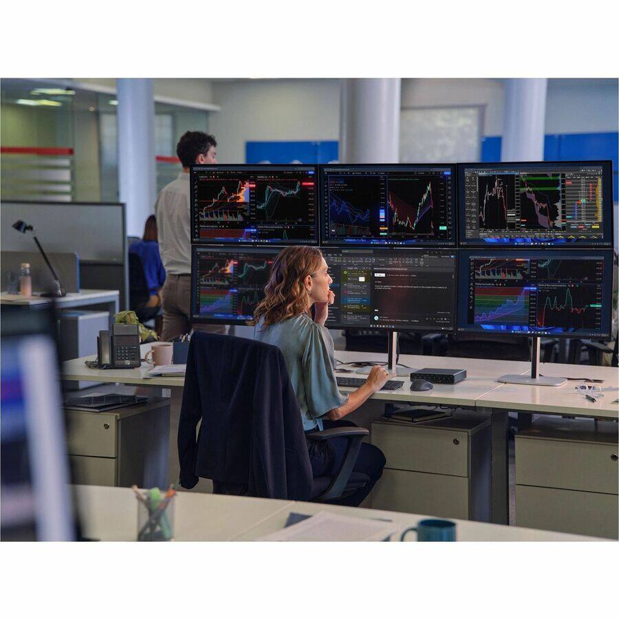 Alt View 2. HP - HP EliteDesk 8 G1i Desktop Computer - Intel Core Ultra 7 265T - vPro Technology - 64 GB - 1 TB SSD - Desktop Mini - Jack - Jack Black.