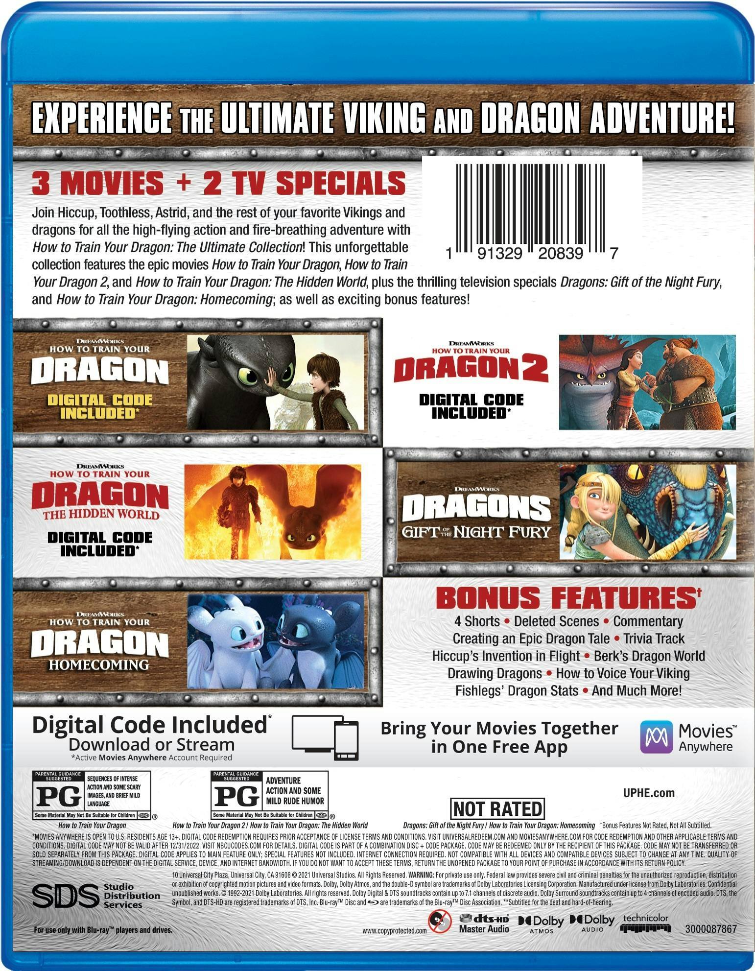 Angle. How to Train Your Dragon: Ultimate Collection (Box Set) [Blu-ray].