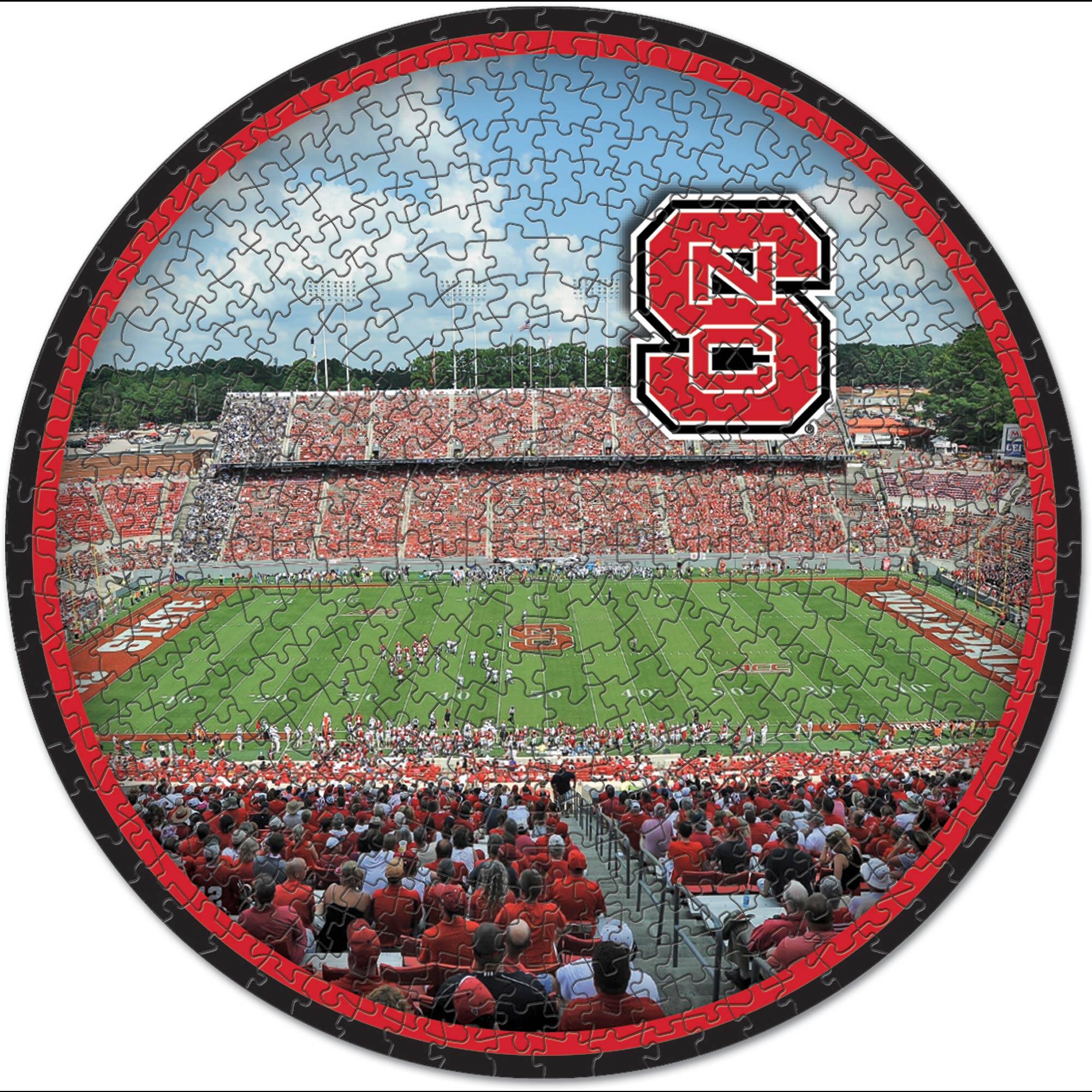 Front. WinCraft - NC State Wolfpack Round 500-Piece Puzzle - Multicolor.