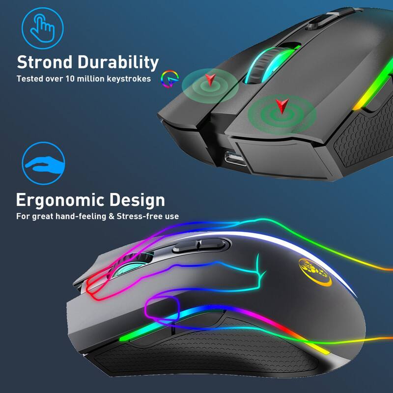 Strond Durability  
Tested over 10 million keystrokes  

Ergonomic Design  
For great hand-feeling & Stress-free use