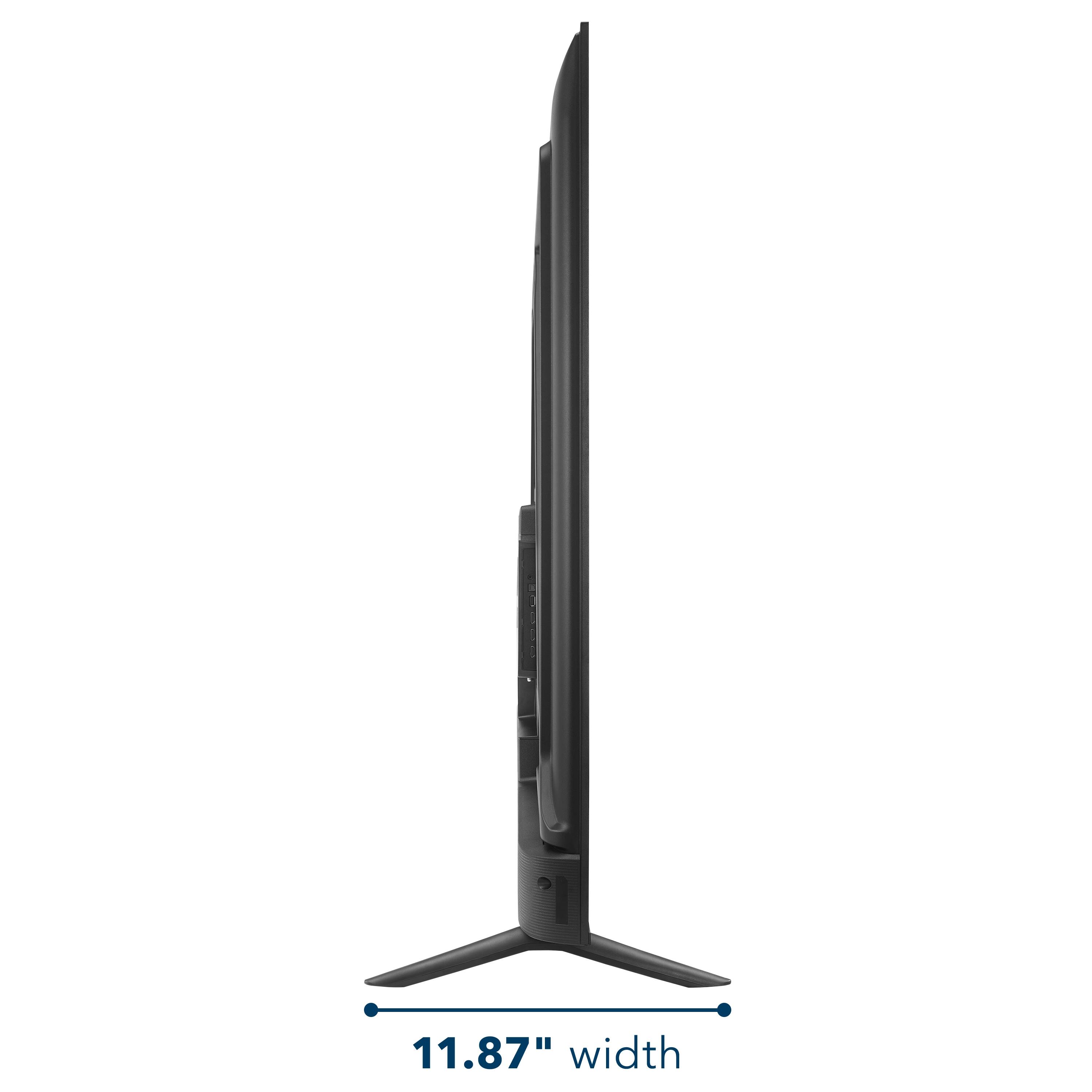 The image shows a large flat screen television with a width of 11.87 feet.