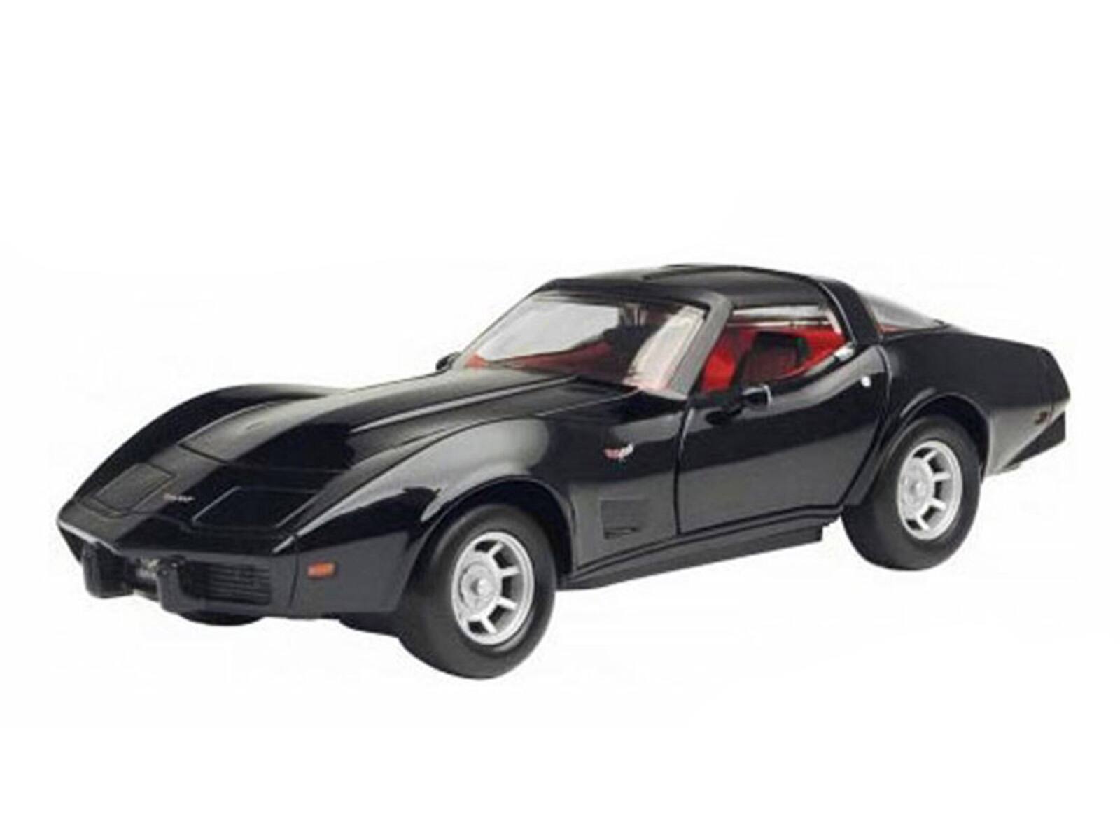 Alt View 1. Motormax - 1979 Chevrolet Corvette Black 1/24 Diecast Car Model by Motormax.