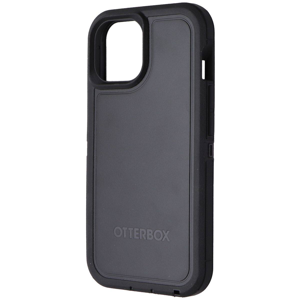 Front. OtterBox - OtterBox Defender Pro XT Case for MagSafe for iPhone 16e / 15 / 14 / 13 - Black - Black.
