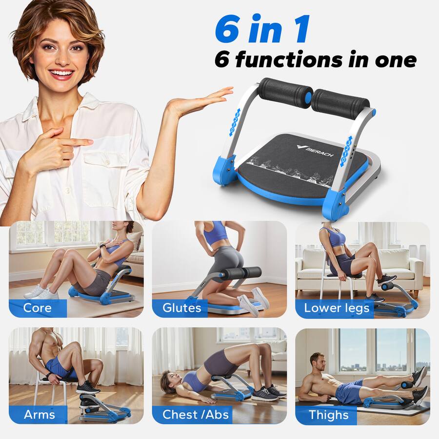 Merach Ab Machine Workout Routine MERACH Ab Crunch Machine Automatic Rebound for Home Gym Adjustable Sit ...
