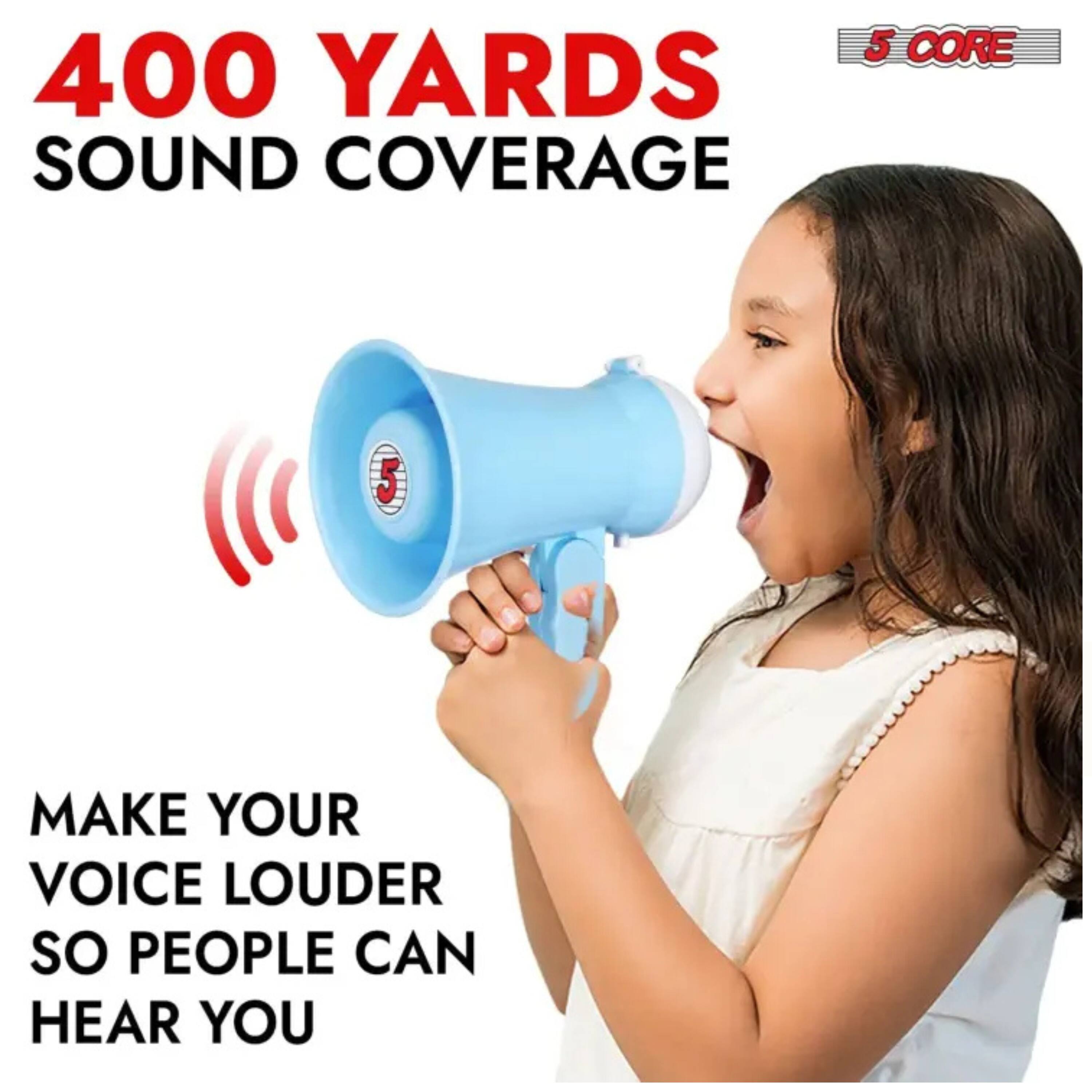 400 YARDS SOUND COVERAGE  
5 CORE  
MAKE YOUR VOICE LOUDER SO PEOPLE CAN HEAR YOU