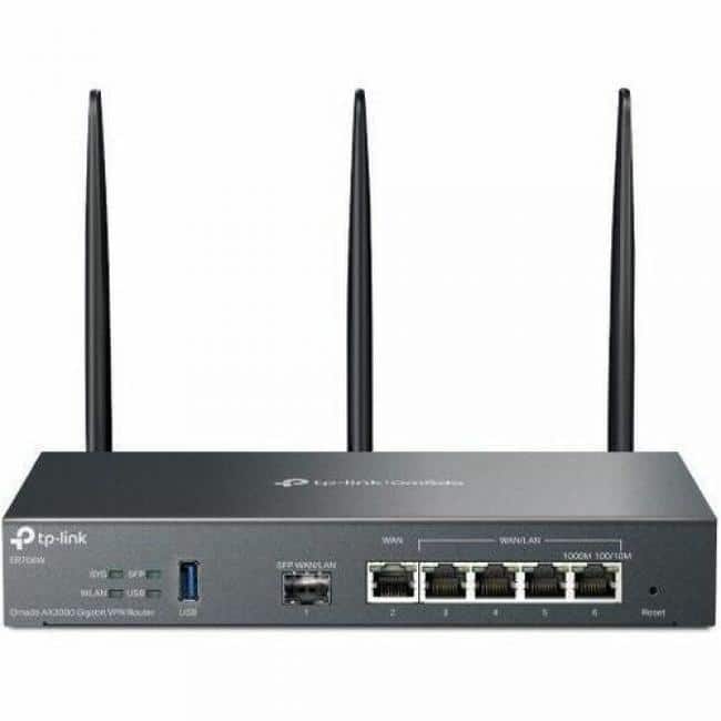 TP-Link - Omada ER706W Wi-Fi 6 IEEE 802.11 a/b/g/n/ac/ax Ethernet Wireless Router - Dual Band - 2.40 GHz ISM Band - 5 GHz UNII - Unknown