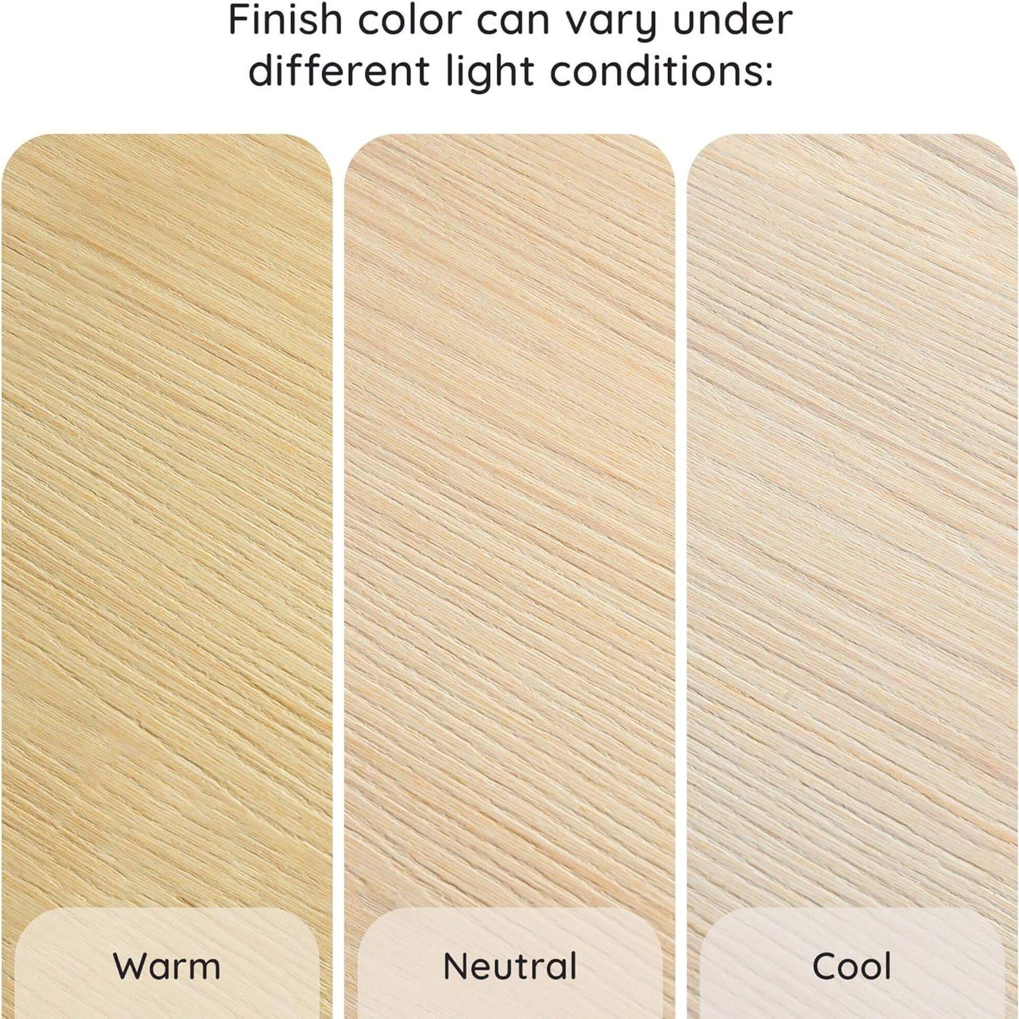 Finish color can vary under different light conditions: Warm Neutral Cool