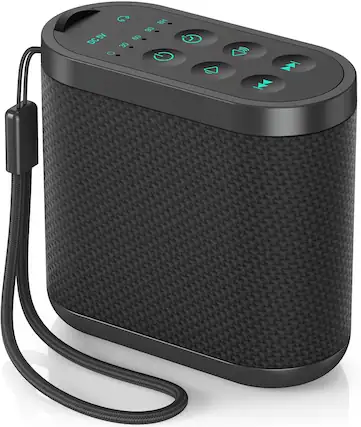 Front. FINEAK - Portable Travel Sound Machine Headphone Jack, 21 Sounds - Black.