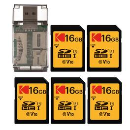 Kodak - 16GB Class 10 UHS-I U1 SDHC Memory Card with Card Reader Bundle