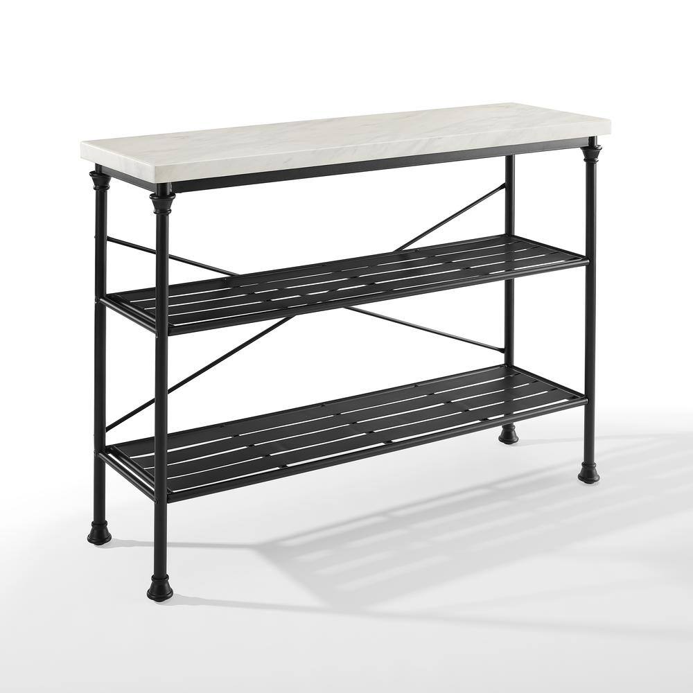 Back. Crosley Furniture - Madeleine Entryway Console Table - White Marble.