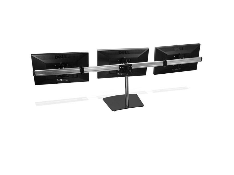 Computer With Tri Monitors SIIG Easy Adjust Triple Monitor Desk Stand 13