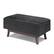 Angle Zoom. Simpli Home - Owen Small Rectangular Storage Ottoman - Distressed Black.