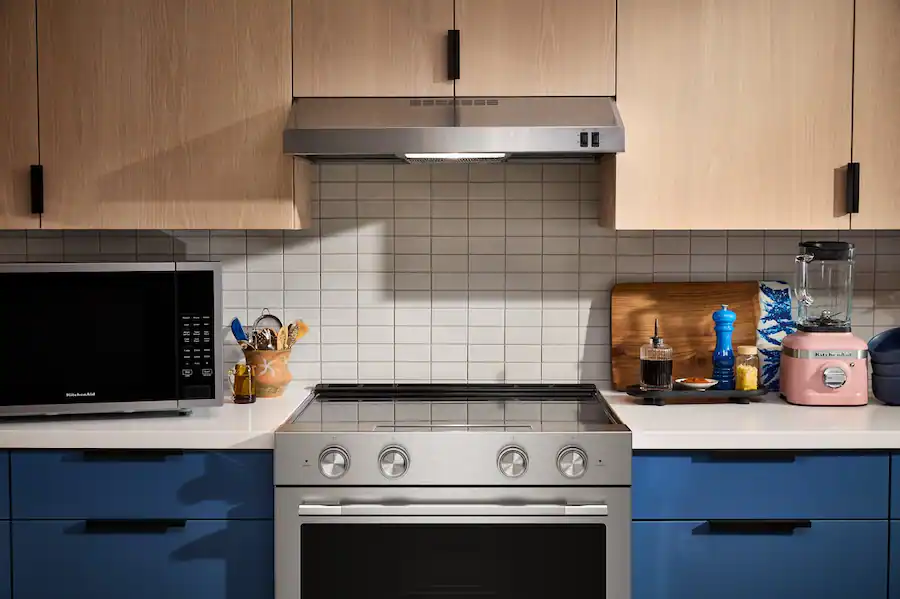 Cookign Dual Profiles KitchenAid 1.1 Cu. Ft. Low Profile Over the Range Smart Microwave with ...