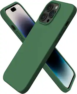 Ornarto - Designed for iPhone 14 Pro Max Case 6.7", Slim Liquid Silicone Full Covered Protective Cover - Clover Green