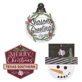 Jardine - Texas Southern Tigers Ornament Bundle - White