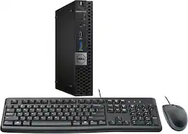 Dell - Refurbished Excellent - Optiplex 7050 Micro Desktop, Intel i7, 16GB RAM, 256GB SSD, WiFi, Keyboard and Mouse, Windows 11 Pro - Black