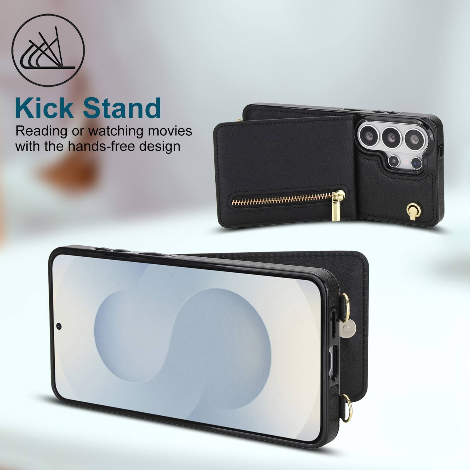 Kick Stand  
Reading or watching movies with the hands-free design