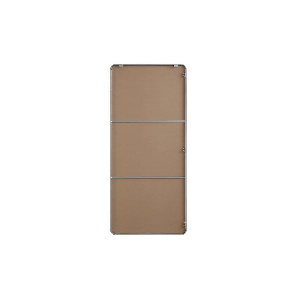 Angle. Elegant Decor - Contour Metal Rectangle Mirror 32x72 in Silver - Silver.